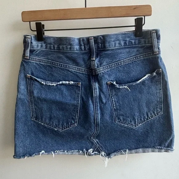 Agolde Quinn Denim Skirt 28 boho festival layered staple westerncore flattering - Picture 5 of 8